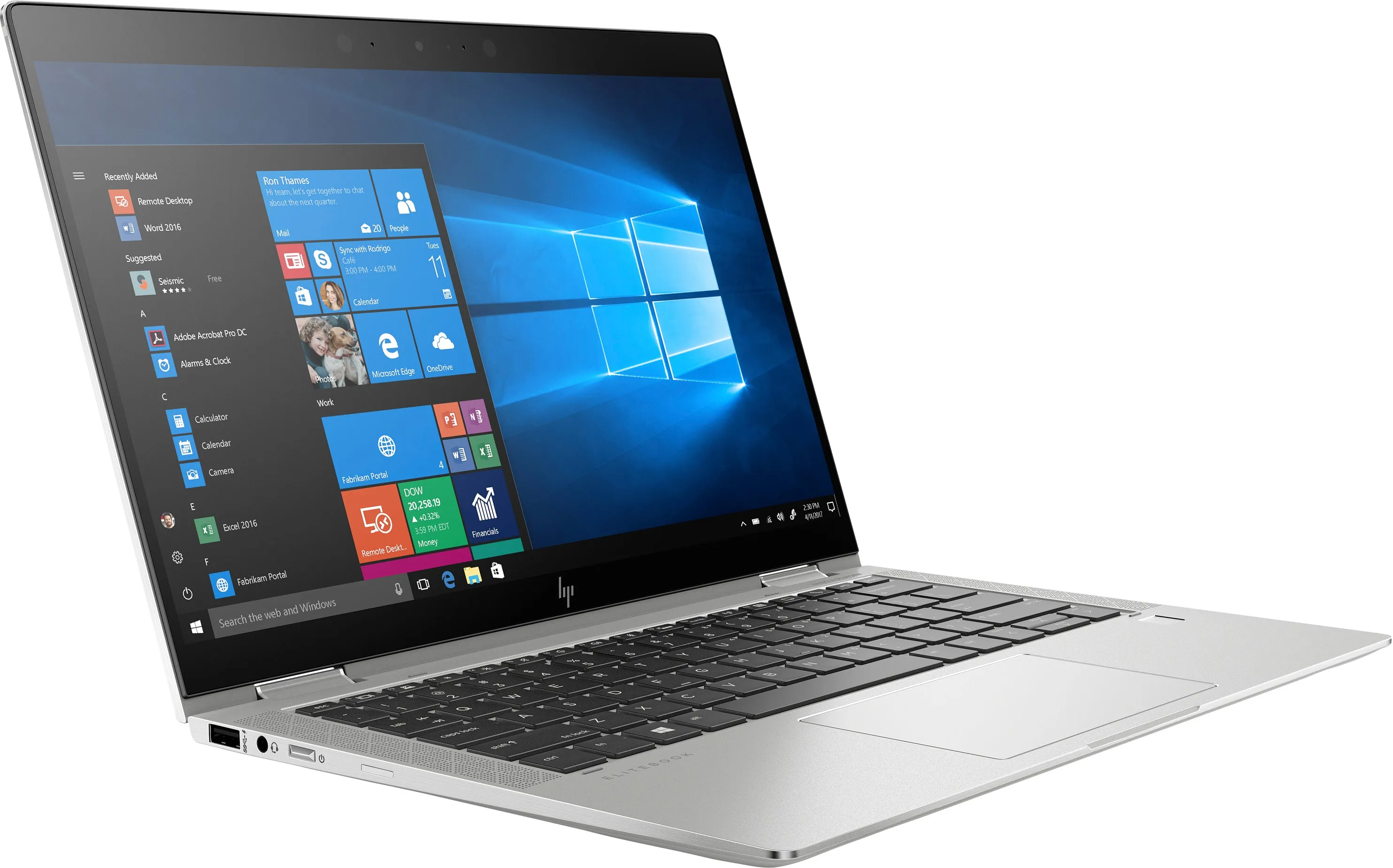 HP EliteBook X360 1030-G4 13.3" FHD (Touchscreen) Convertible Notebook, Intel Core i7-8665U, 1.80GHz, 16GB RAM, 256GB SSD, Windows 10 Pro 64-Bit - 8MQ55UT#ABA