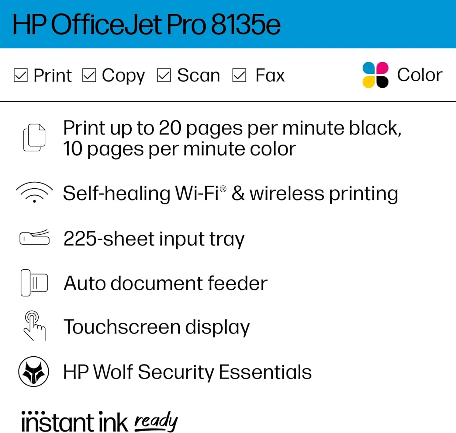 HP OfficeJet Pro 8135e All-in-One Printer