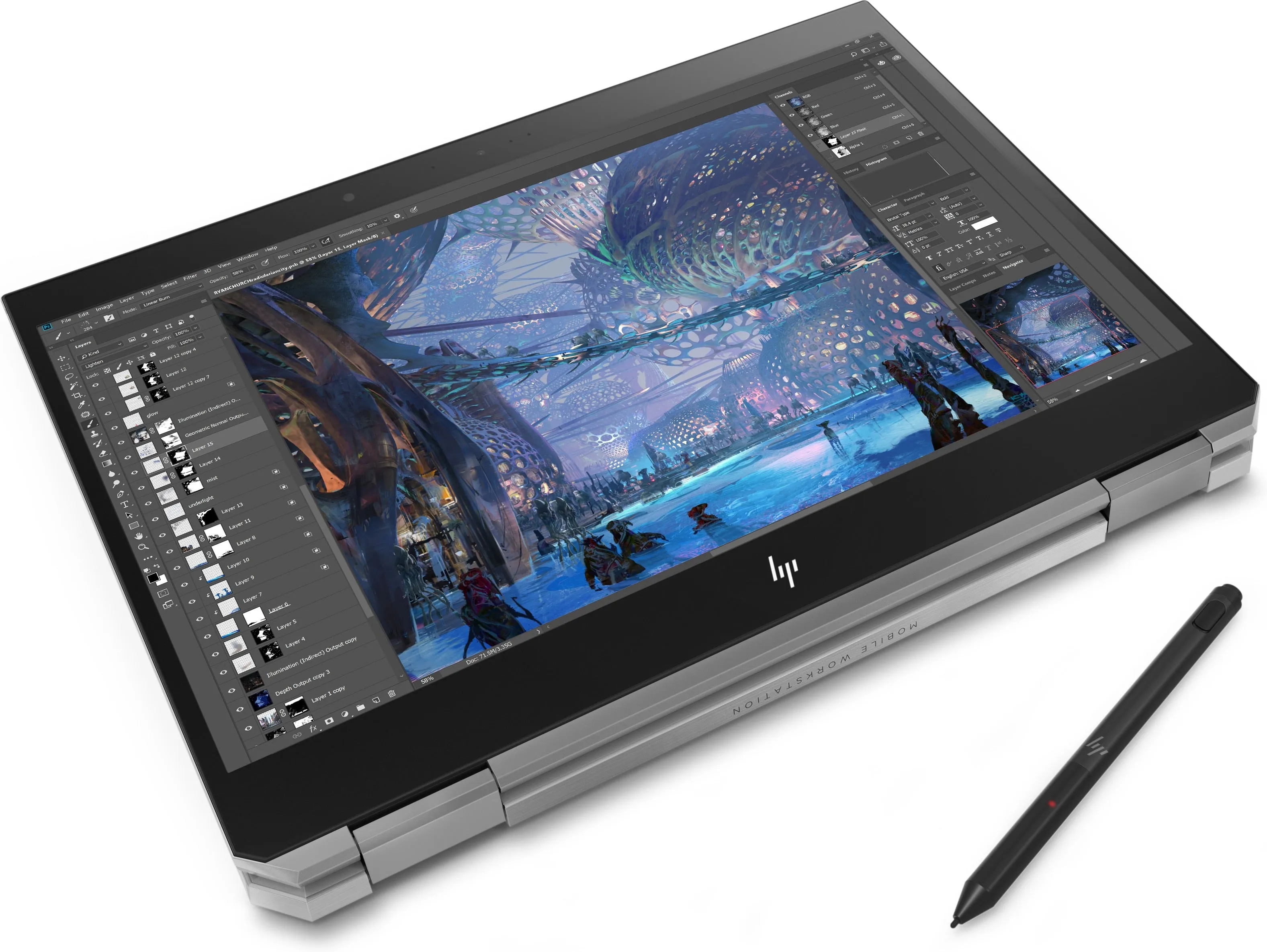 HP ZBook Studio X360 G5 15.6" 4K UHD (Touch) Convertible Mobile Workstation, Intel i7-9850H, 2.60GHz, 16GB RAM, 512GB SSD, Win10P - 8XA66UT#ABA (Certified Refurbished)