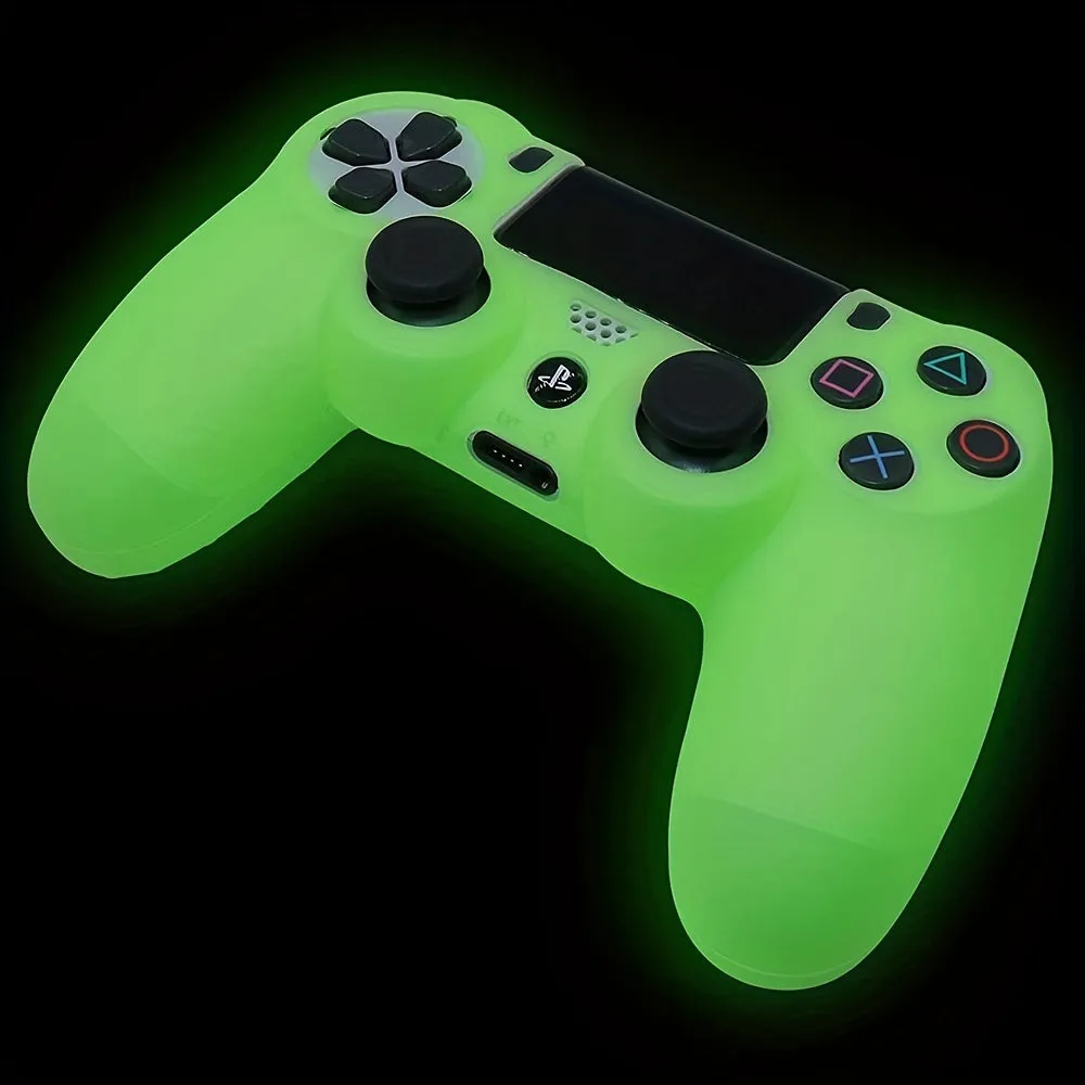 Illuminate Your Gaming Glow-in-the-Dark Silicone Grip Protective Case for PS4 Slim/Pro Controllers