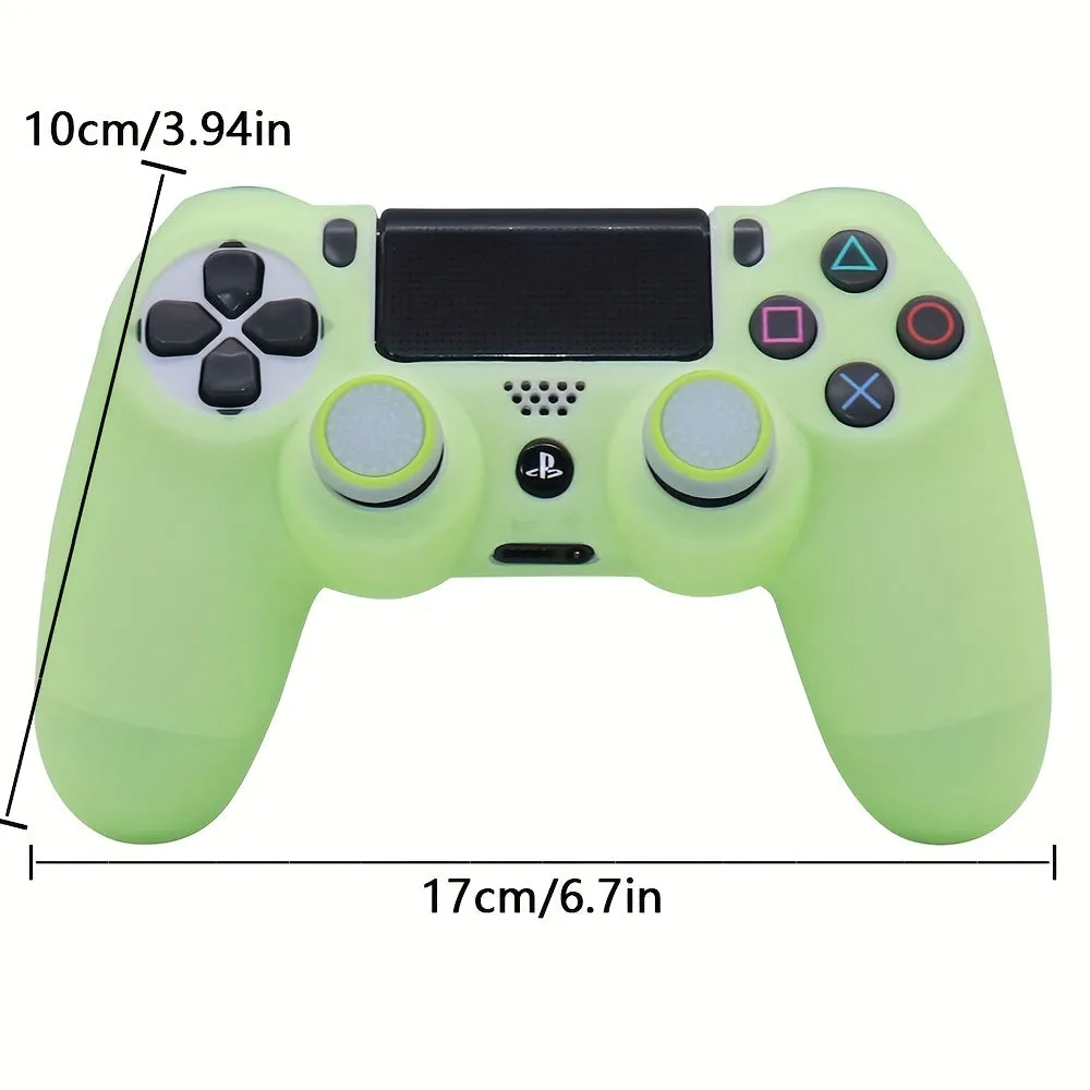 Illuminate Your Gaming Glow-in-the-Dark Silicone Grip Protective Case for PS4 Slim/Pro Controllers