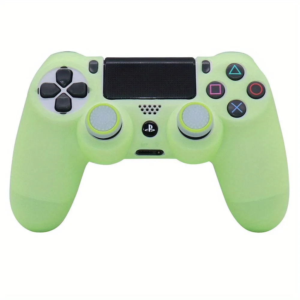 Illuminate Your Gaming Glow-in-the-Dark Silicone Grip Protective Case for PS4 Slim/Pro Controllers