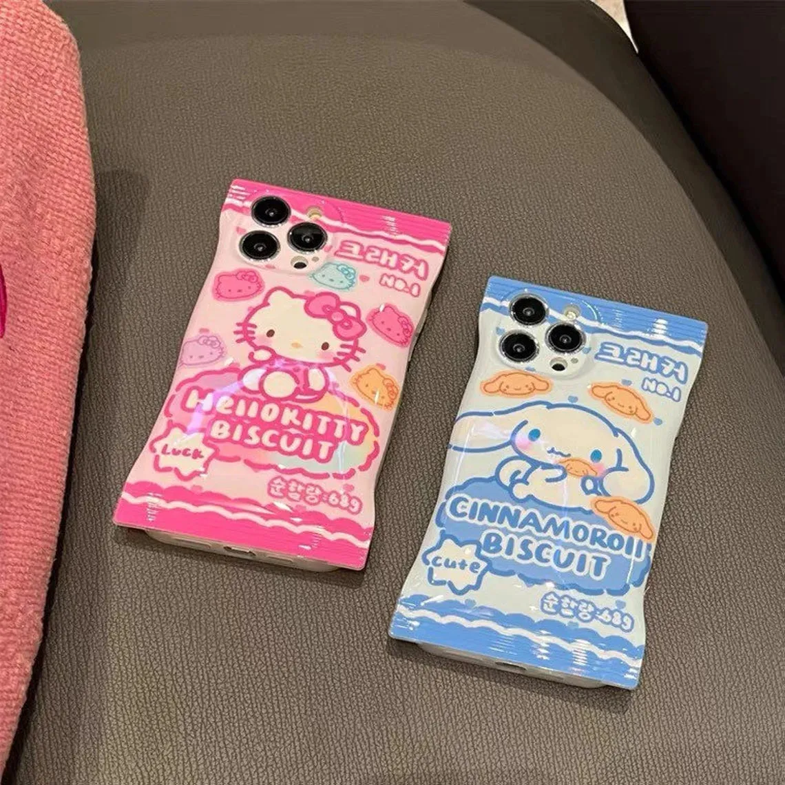 Japanese Cartoon KT CN Biscuit Snack Packing iPhone Case XS XR X 11 12 13 14 Pro Promax