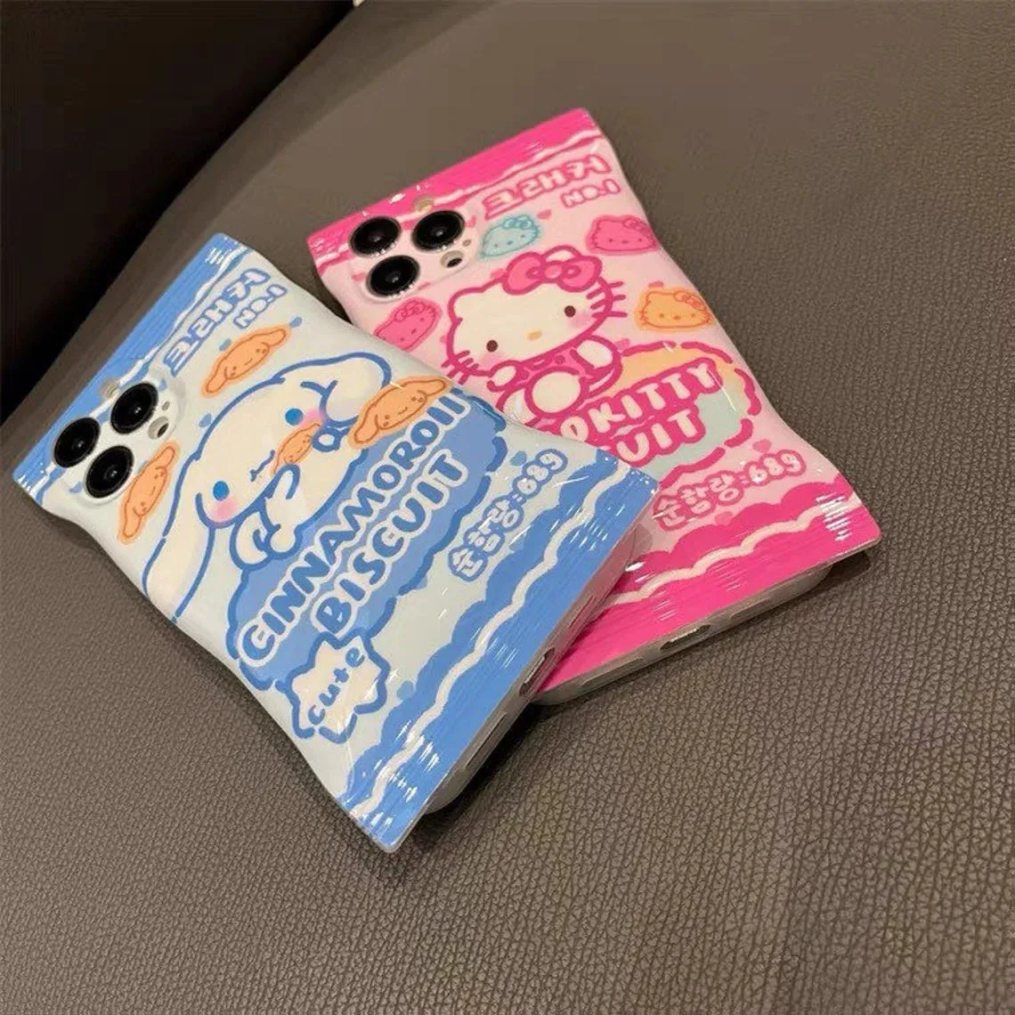 Japanese Cartoon KT CN Biscuit Snack Packing iPhone Case XS XR X 11 12 13 14 Pro Promax