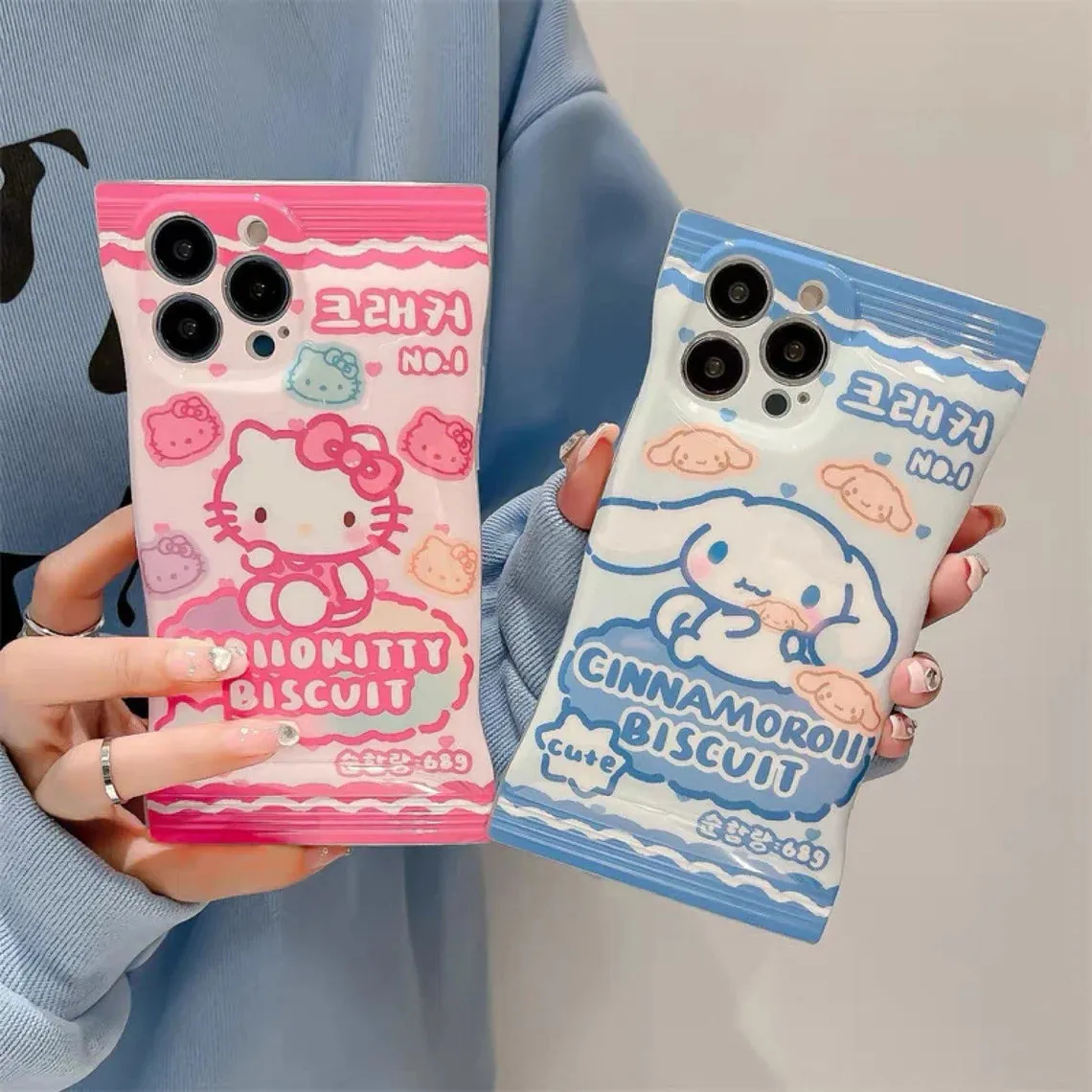 Japanese Cartoon KT CN Biscuit Snack Packing iPhone Case XS XR X 11 12 13 14 Pro Promax