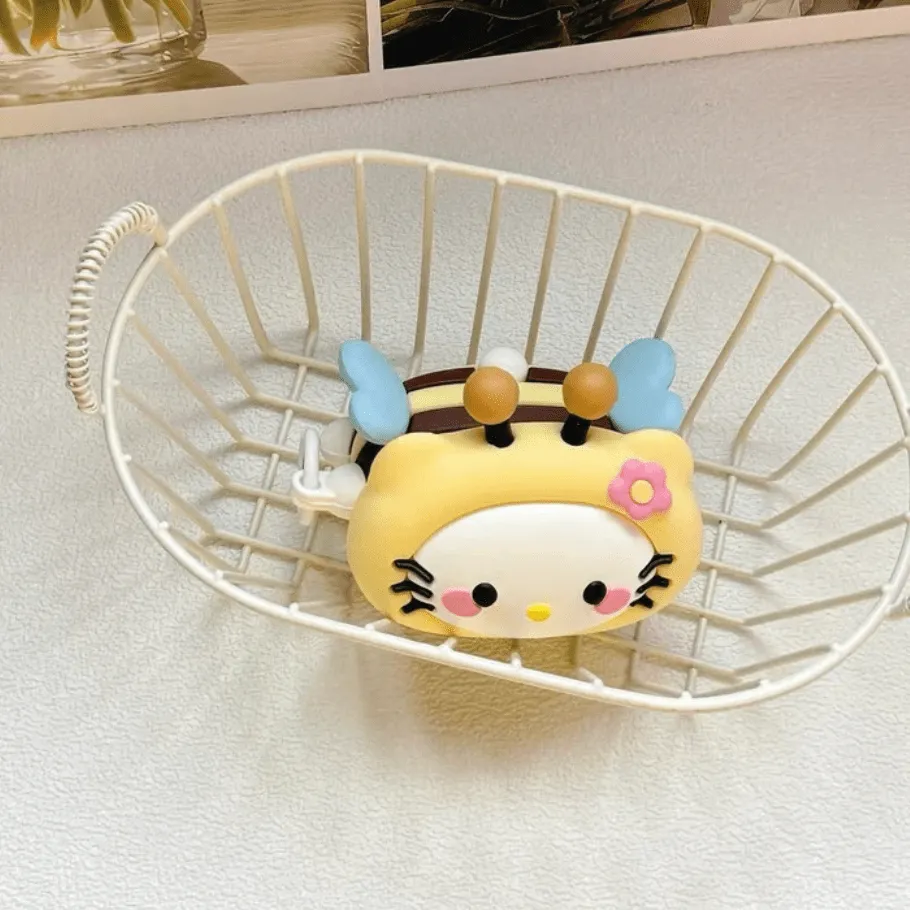 Kawaii Kitty Bee Silicone AirPods Earphone Case