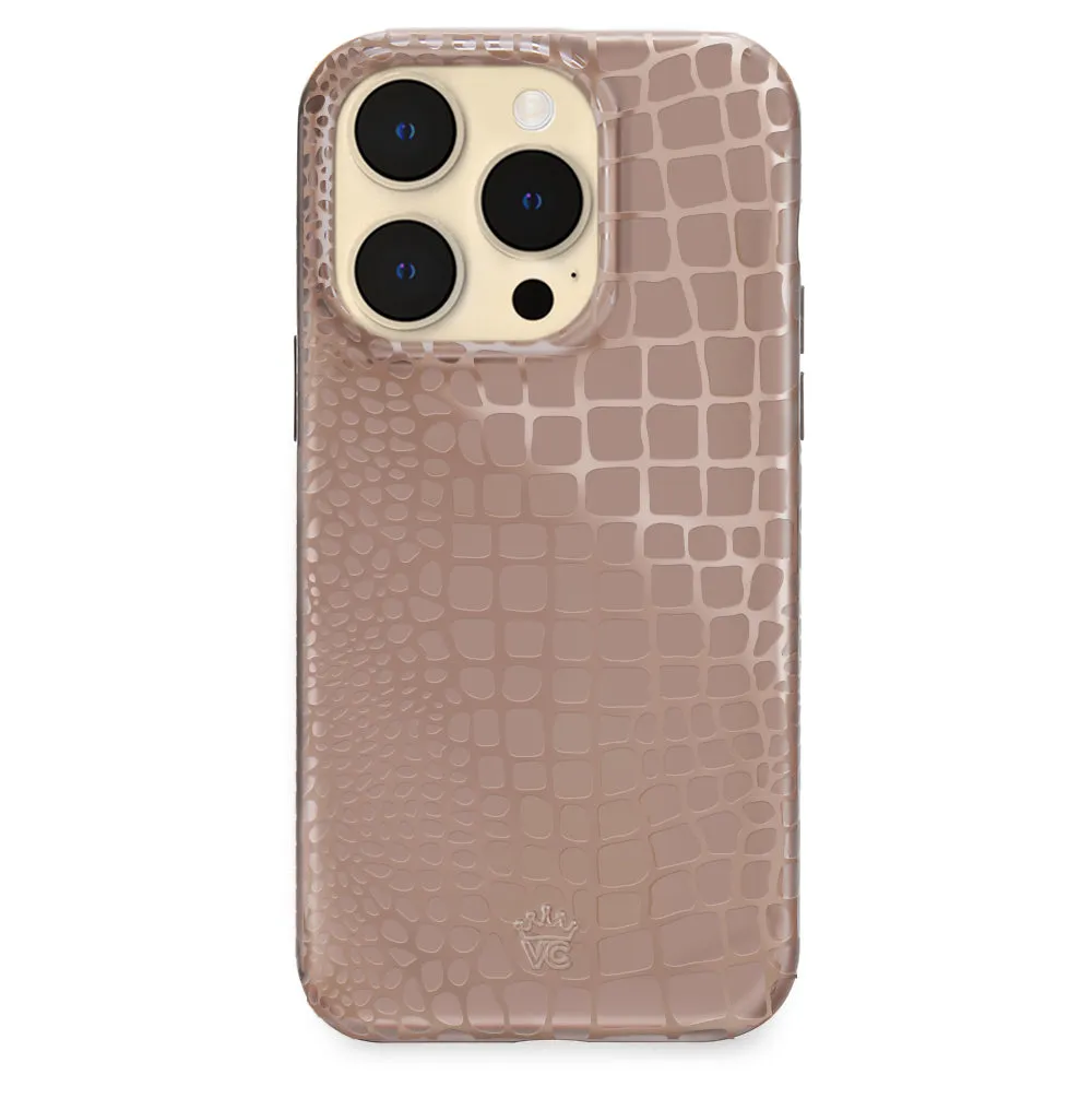 Khaki Croc iPhone Case