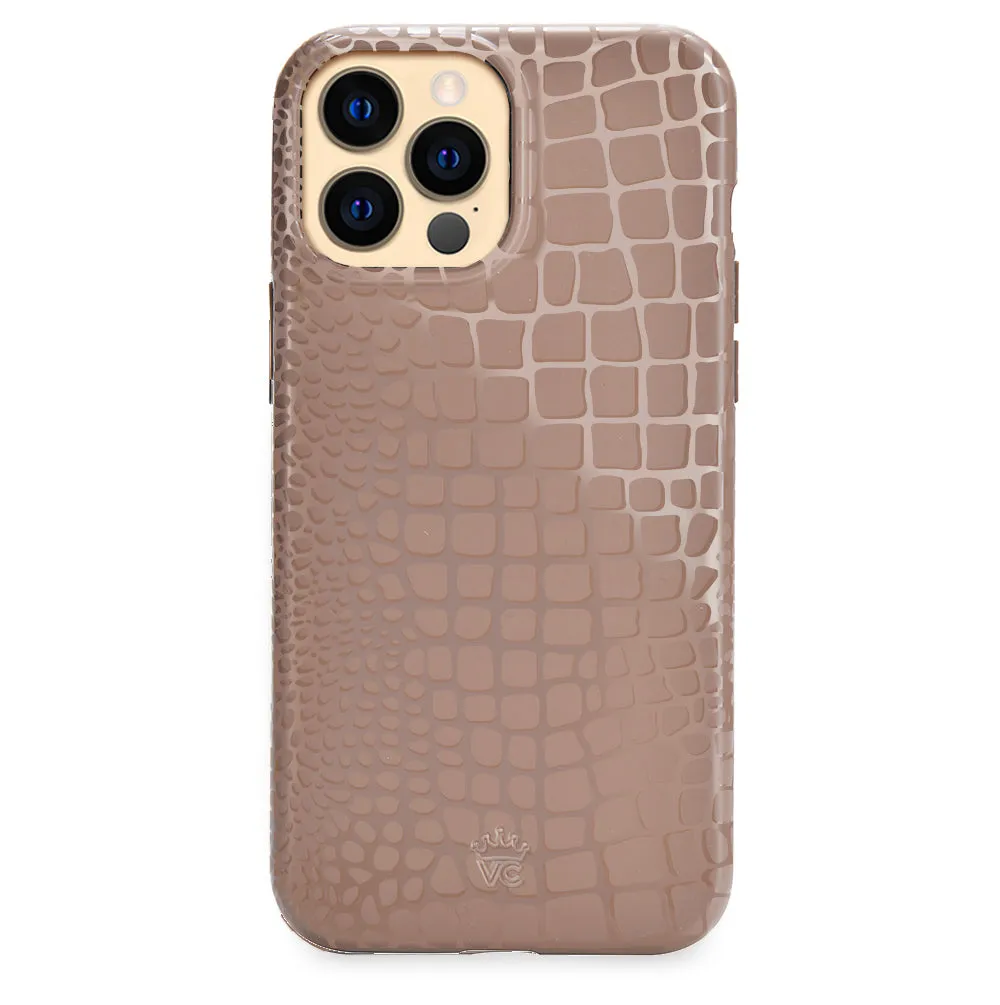 Khaki Croc iPhone Case