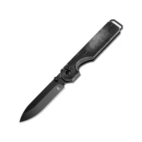 Kizer KUH Gentleman Pocket Knife 3.19in Black 154cm Blade Black Micarta Handles