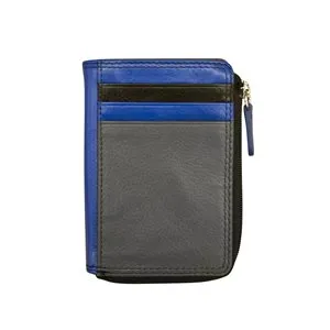 Leather RFID Zip Card Case