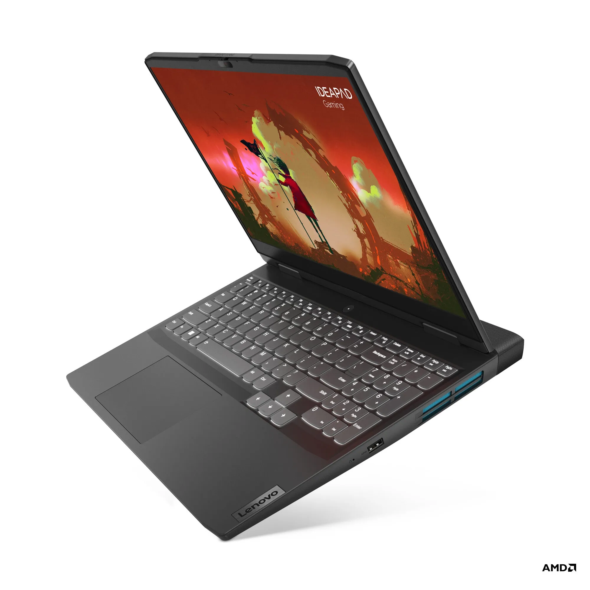 Lenovo IdeaPad Gaming 3 15ARH7 AMD Ryzen™ 5 6600H Laptop 39.6 cm (15.6") Full HD 8 GB DDR5-SDRAM 512 GB SSD NVIDIA GeForce RTX 3050 Ti Wi-Fi 6 (802.11ax) Windows 11 Home Grey