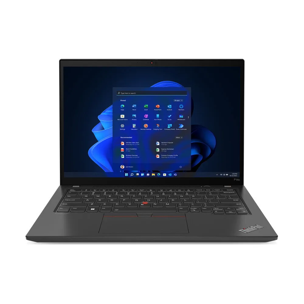 Lenovo ThinkPad P14s Gen 3 (Intel) Intel® Core™ i7 i7-1260P Mobile workstation 35.6 cm (14") WUXGA 16 GB DDR4-SDRAM 1 TB SSD NVIDIA Quadro T550 Wi-Fi 6E (802.11ax) Windows 11 Pro Black