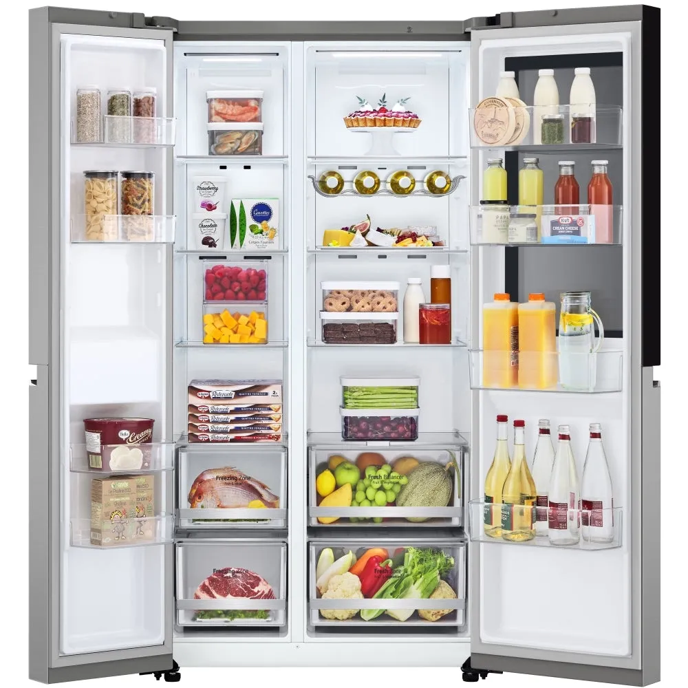 LG GSVV80PYLL 50/50 Wi-Fi Connected Frost Free American Style Fridge Freezer, Prime Silver