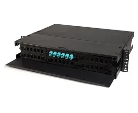 LGX Fiber Patch and Splice Panel, High Density, Slide-Out, 2U, 6 Adapter Panel Capacity