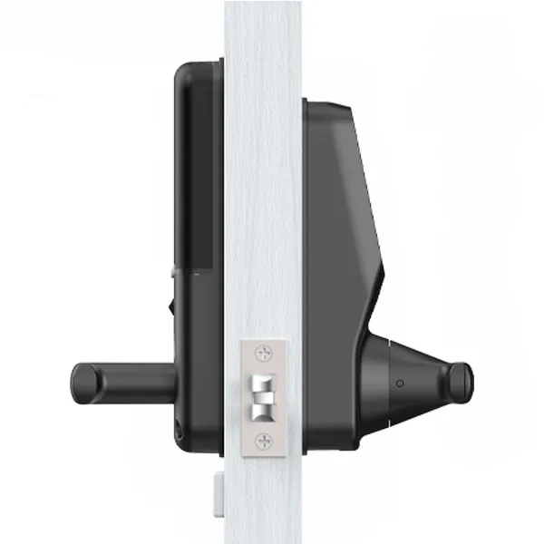 Lockly - PGD628WMB - Secure PRO Wi-Fi - Bluetooth App Controlled - Fingerprint Biometric Latch Lever Set - Includes Wi-Fi Hub - Matte Black