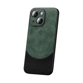 MagSafe Magnetic Leather Back Case for iPhone 14 - Green