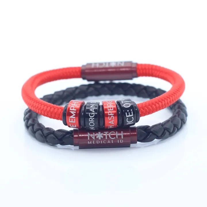 Medical ID Red Cord NOTCH Bracelet