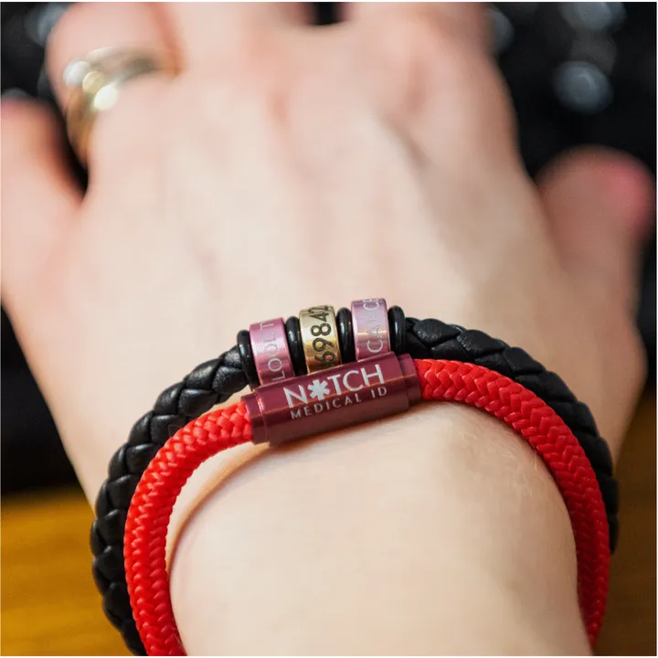 Medical ID Red Cord NOTCH Bracelet