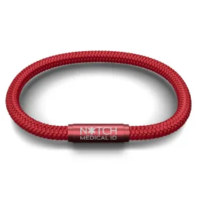 Medical ID Red Cord NOTCH Bracelet