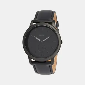 Men's Black Analog Leather Watch FS5447