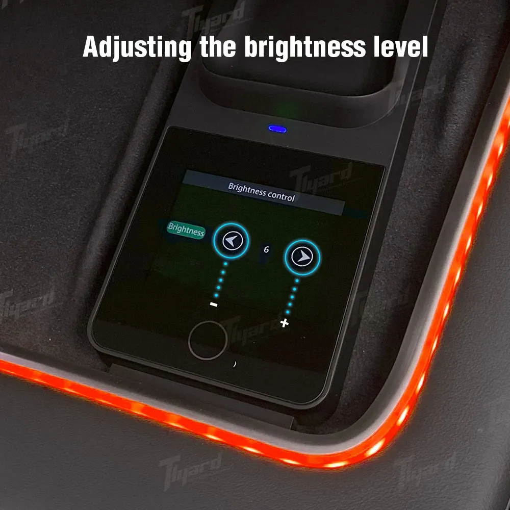 Model 3 & Y Center Console Charger With Ambient Light Atmosphere LED