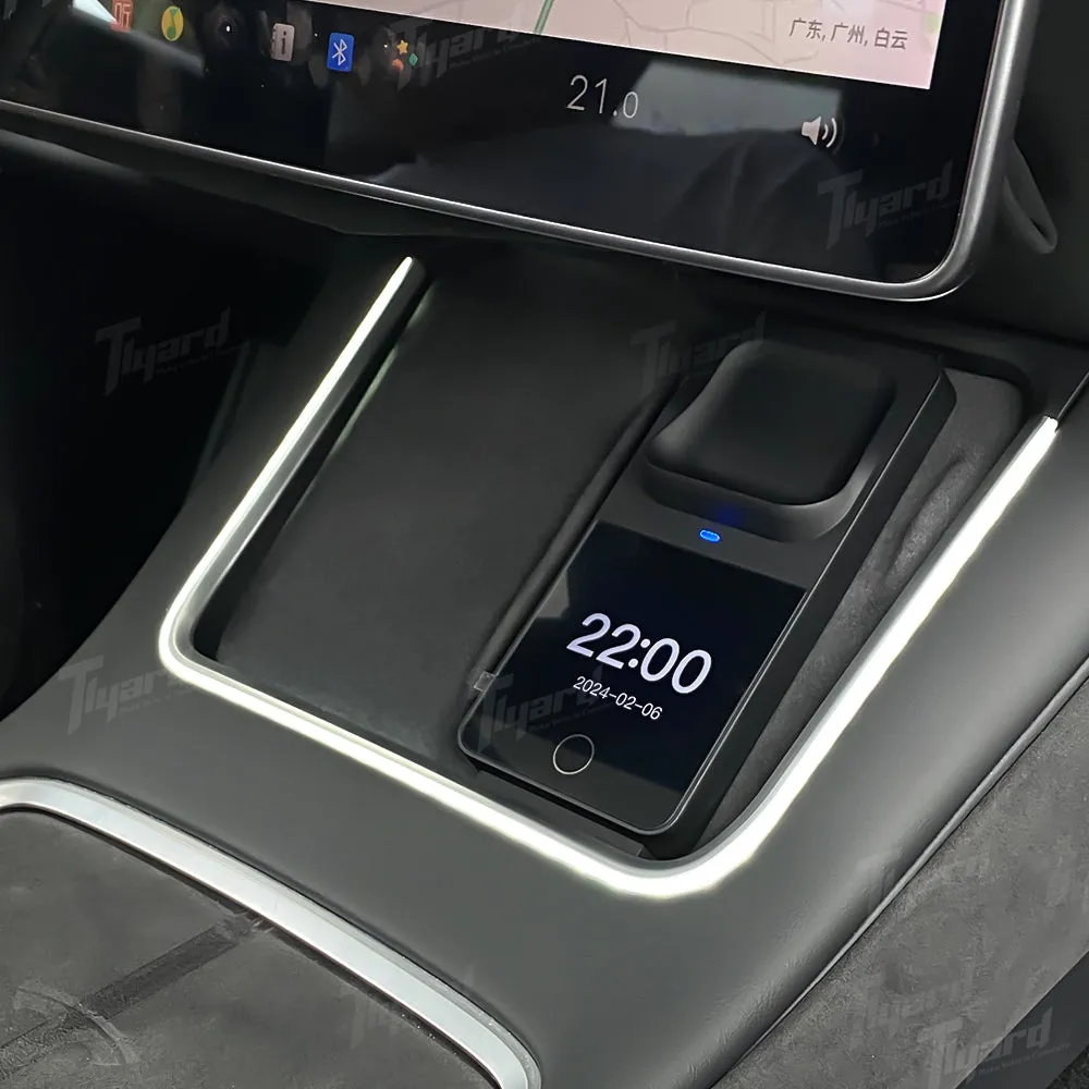 Model 3 & Y Center Console Charger With Ambient Light Atmosphere LED