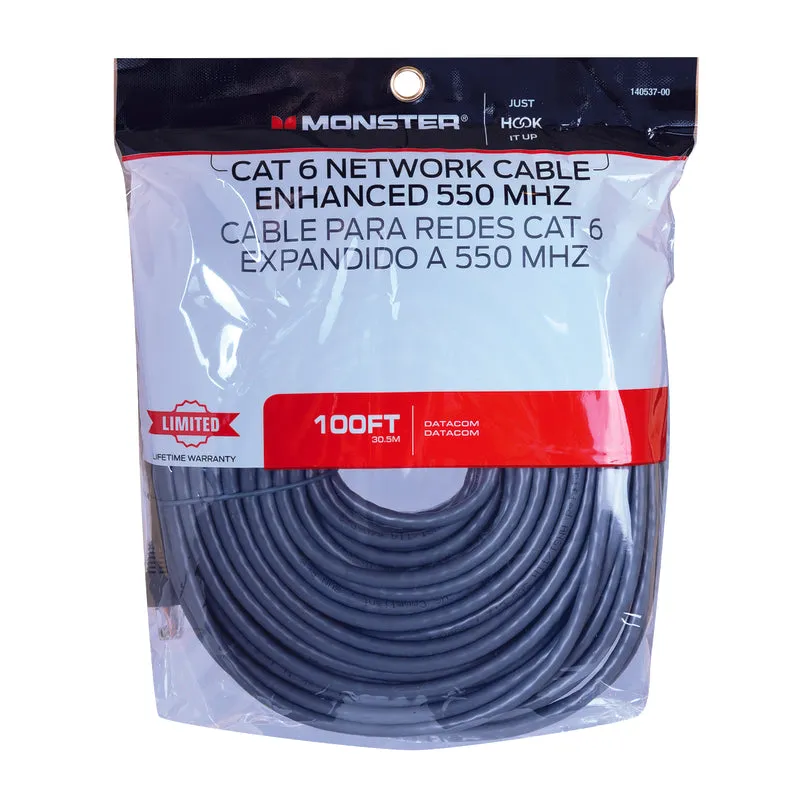 Monster Just Hook It Up 100 ft. L Category 6 Networking Cable