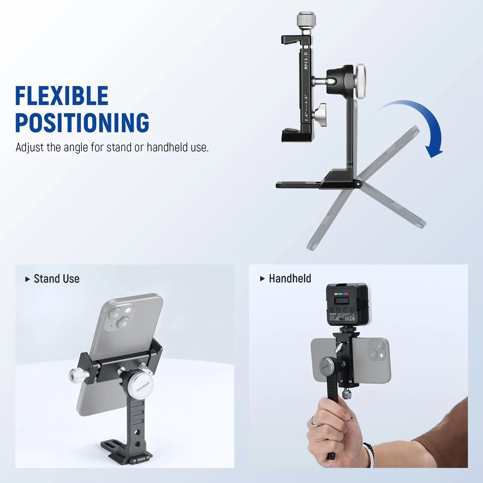 NEEWER PA002 Smartphone Tripod Mount Aluminum Alloy