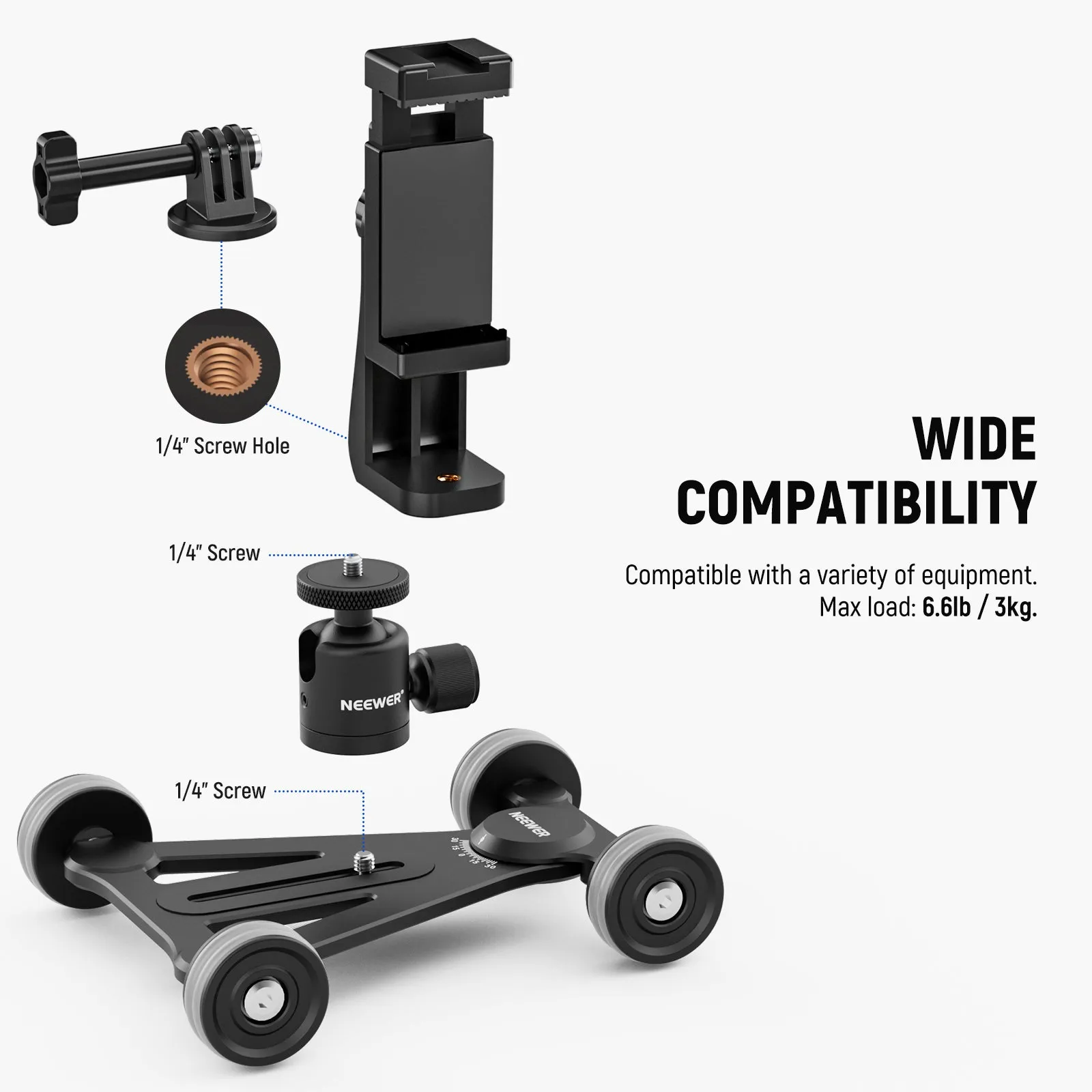 NEEWER SD002 Camera Slider Dolly Mount