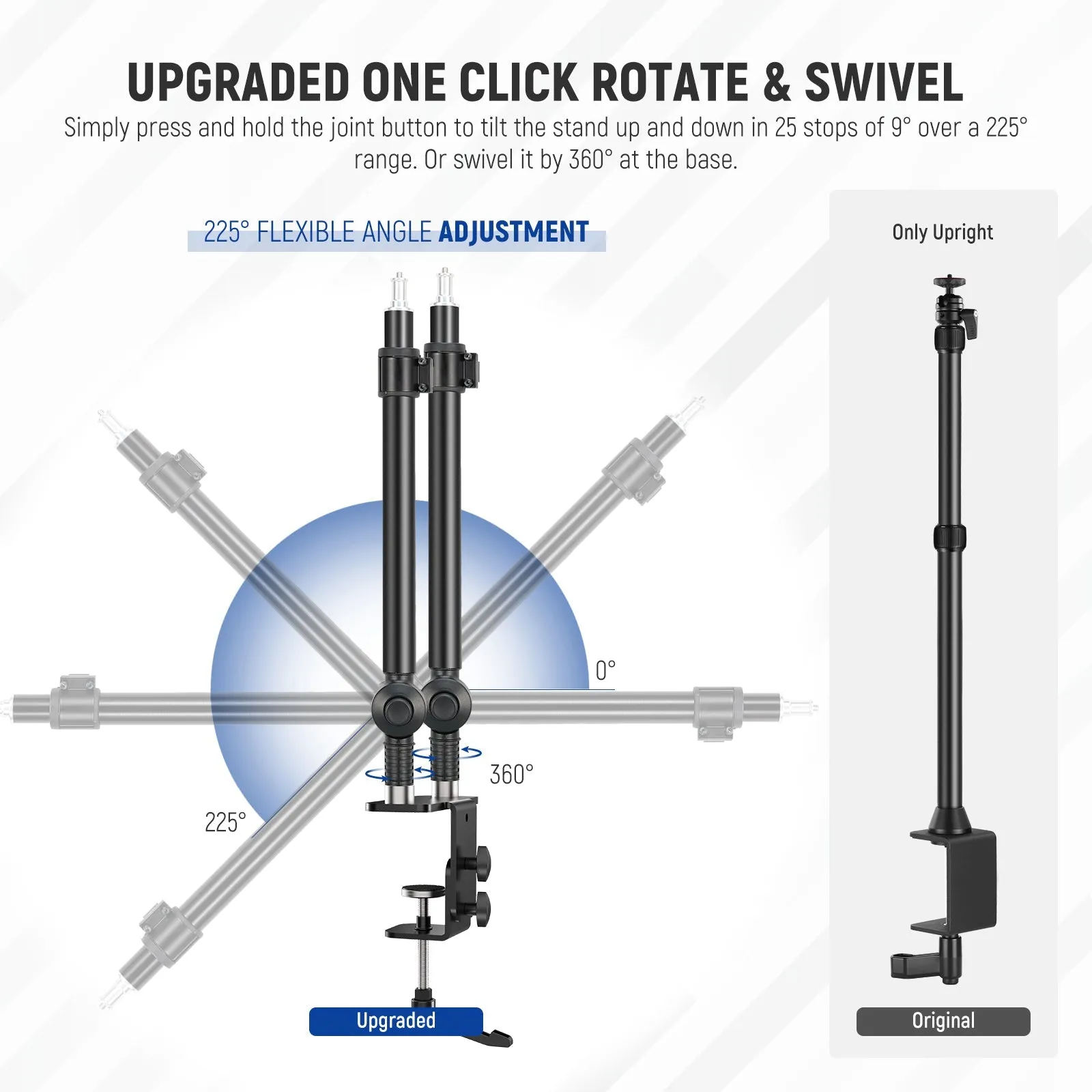 NEEWER STDB3560 Upgraded C Clamp Desk Mount