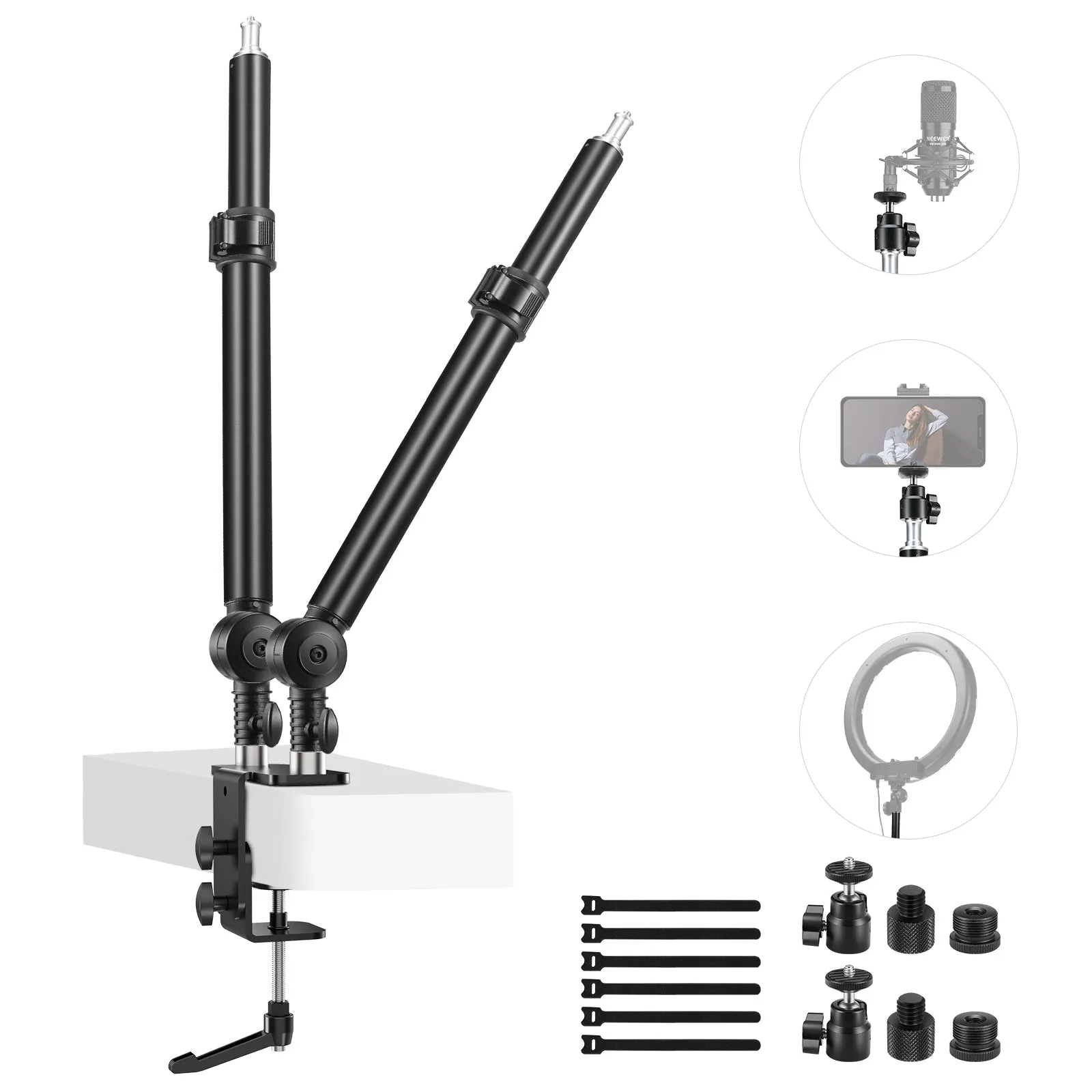 NEEWER STDB3560 Upgraded C Clamp Desk Mount