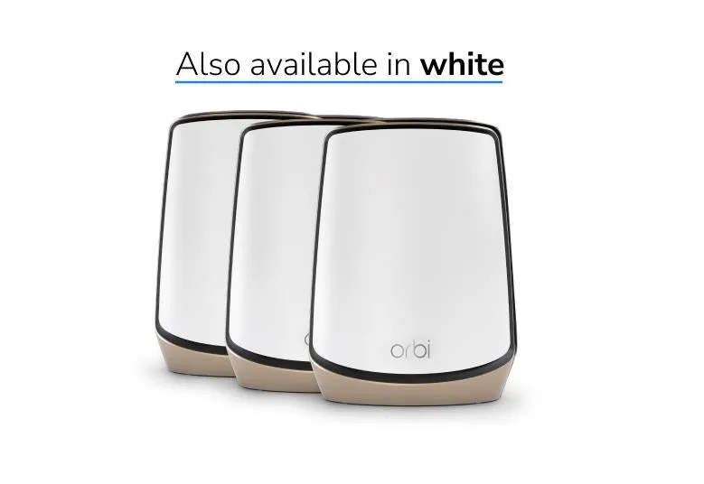 Netgear Orbi RBK863SB | AX6000 Tri-Band WiFi 6 Mesh System (Router   2 Satellites Extender)