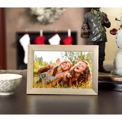 New - 10" WiFi Digital Photo Frame Brushed Metal Gold - Polaroid