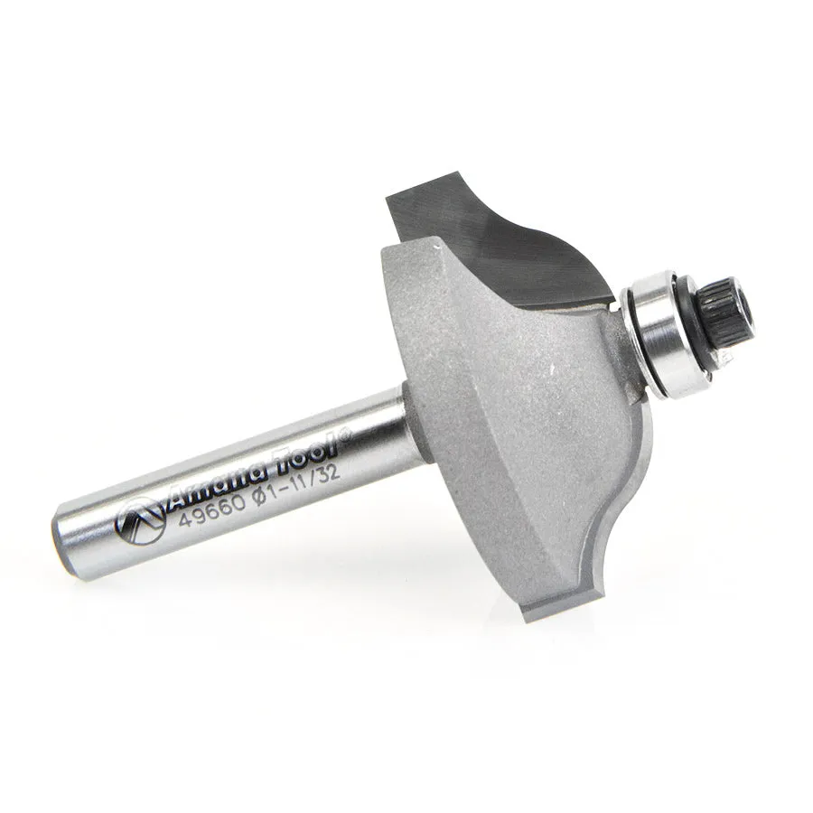 Ogee Stile Router Bit | 11⁄32 Radius x 1 11⁄32 Dia x 1⁄2 x 1⁄4" Shank | 49660 | 738685496602