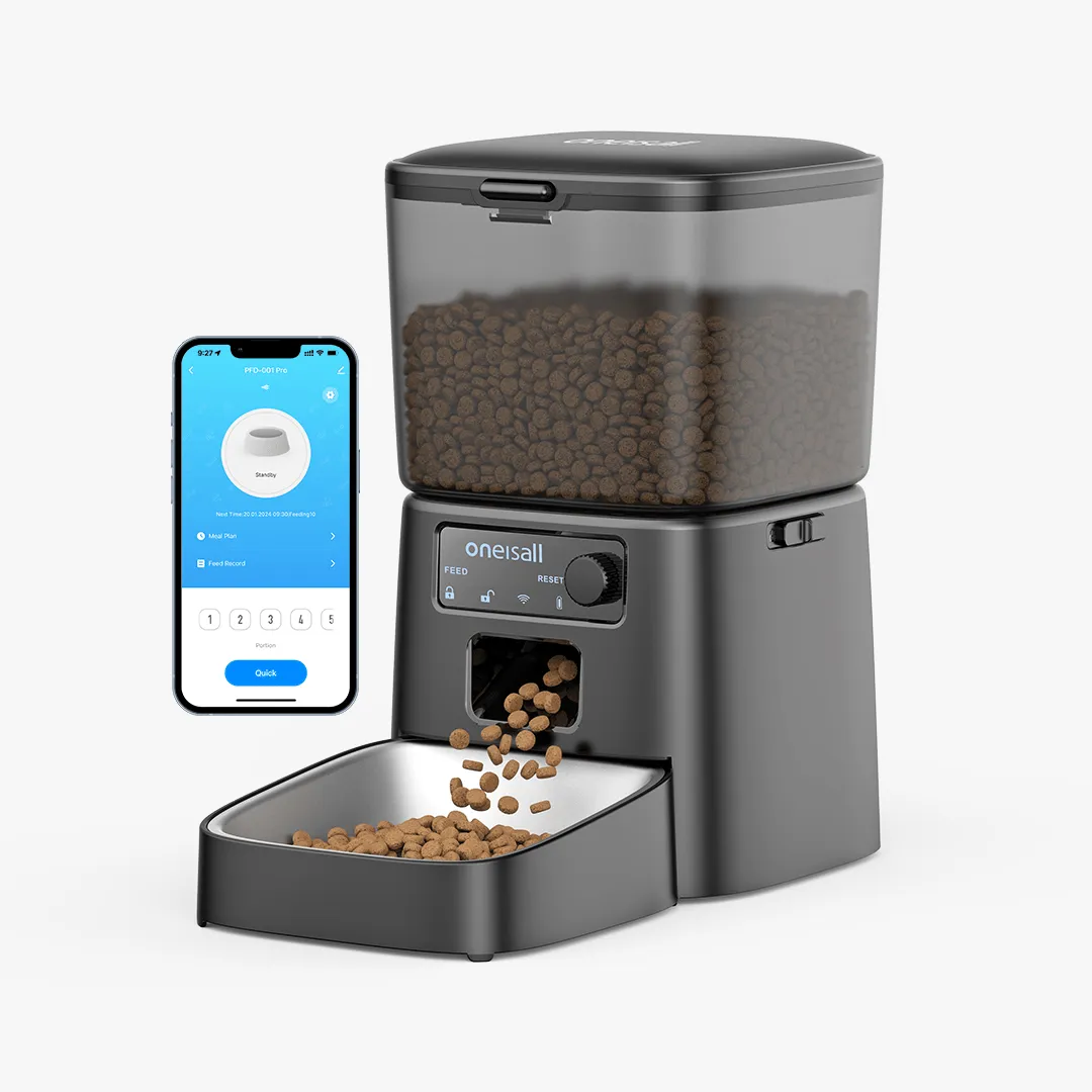 Oneisall 3.5L Automatic Cat Feeder with 2.4G Wi-Fi & APP Control