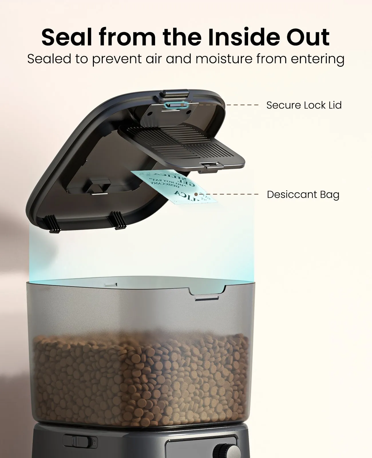 Oneisall 3.5L Automatic Cat Feeder with 2.4G Wi-Fi & APP Control