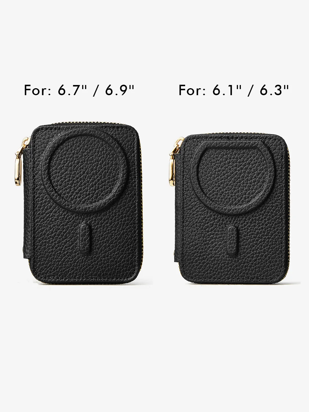 Original Design Set- Detachable Wireless Charging Crossbody Square Stand Wallet Phone Case Round Pouch Set