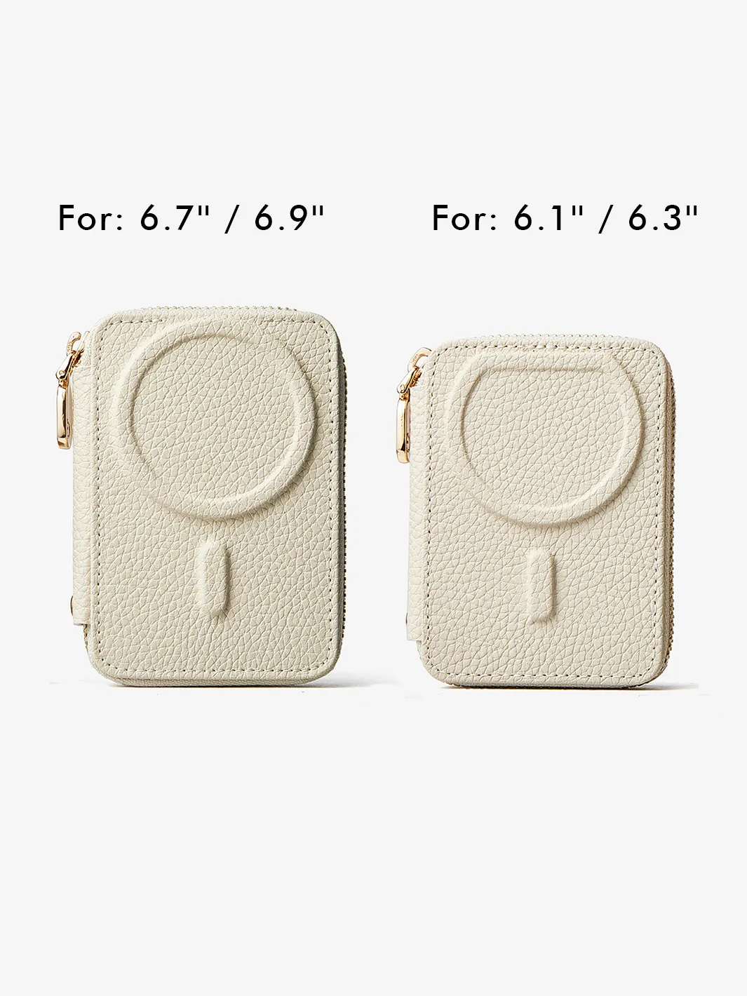 Original Design Set- Detachable Wireless Charging Crossbody Square Stand Wallet Phone Case Round Pouch Set