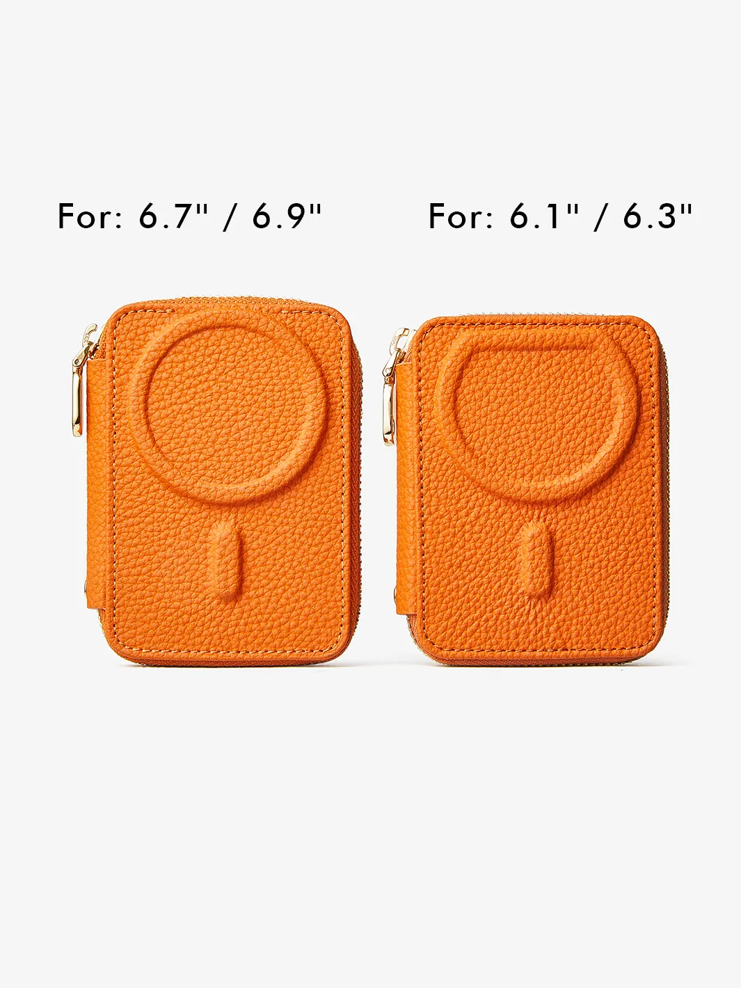 Original Design Set- Detachable Wireless Charging Crossbody Square Stand Wallet Phone Case Round Pouch Set