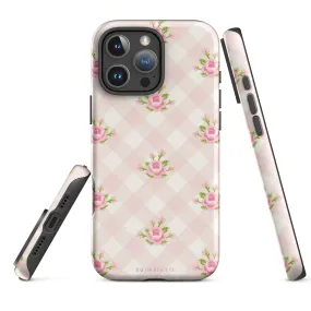 Pink Gingham Rose - iPhone® Tough Case