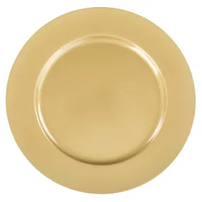 Plain Round 13" Charger Plates - Gold