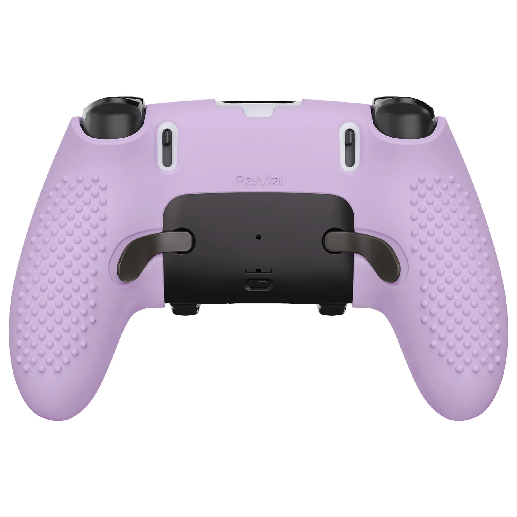 PlayVital 3D Studded Edition Anti-Slip Silicone Cover Case for ps5 Edge Controller, Soft Rubber Protector Skin for ps5 Edge Wireless Controller with 6 Thumb Grip Caps - Mauve Purple - ETPFP011