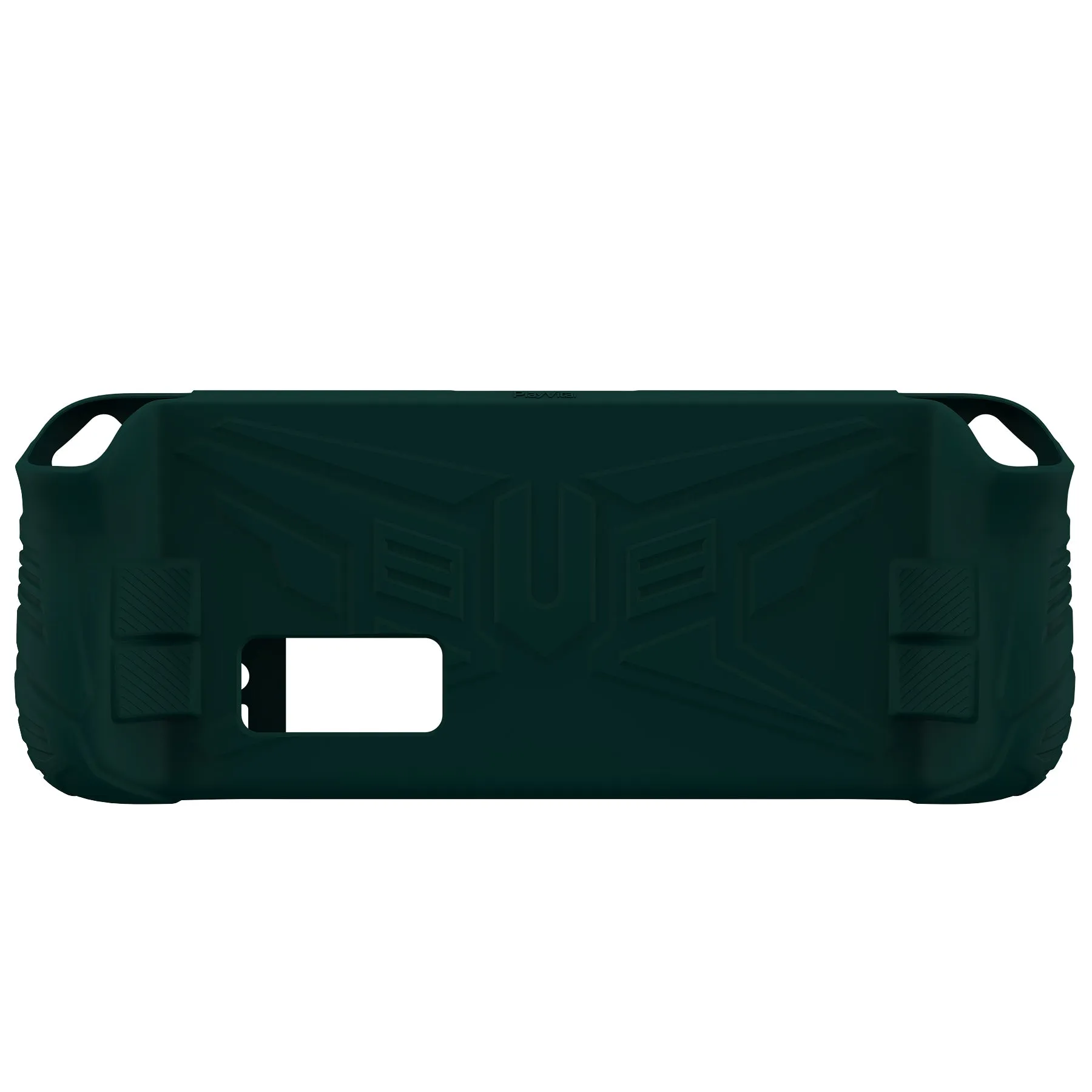 PlayVital Armor Series Protective Case for Steam Deck LCD, Soft Cover Silicone Protector for Steam Deck with Back Button Enhancement Designed & Thumb Grips Caps - Racing Green - XFSDP007