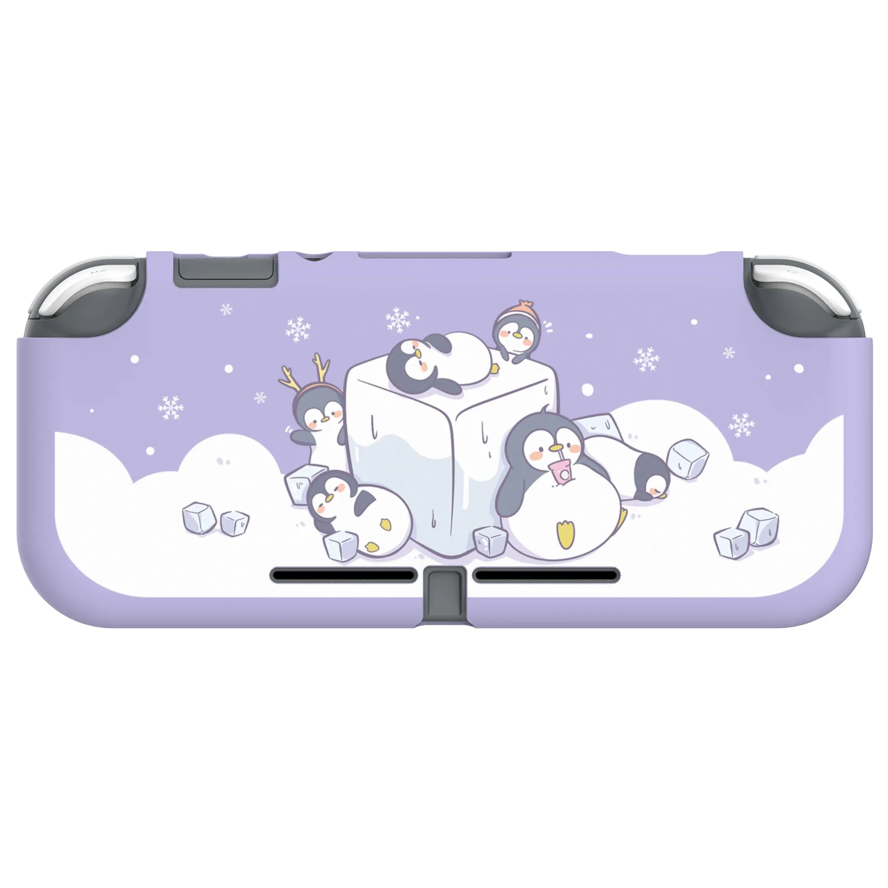 PlayVital Icy Cube Penguin Custom Protective Case for NS Switch Lite, Soft TPU Slim Case Cover for NS Switch Lite - LTU6009