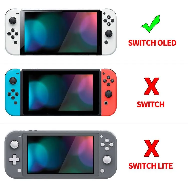 PlayVital ZealProtect Soft Protective Case for Nintendo Switch OLED, Flexible Protector Joycon Grip Cover for Nintendo Switch OLED with Thumb Grip Caps & ABXY Direction Button Caps - Misty Green - XSOYM5004