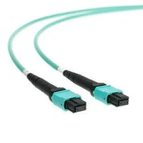 Plenum Fiber Optic Cable, MTP / MTP (MPO), Multimode, Duplex, 24 Strand, 100 Gbps, 50/125, 50 meter (164 foot)