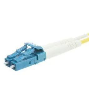 Plenum LC OM3 Duplex Fiber Optic Patch Cord, OFNP, Multimode 50/125, Aqua Jacket, Beige Connector, 3 meter (10 ft)