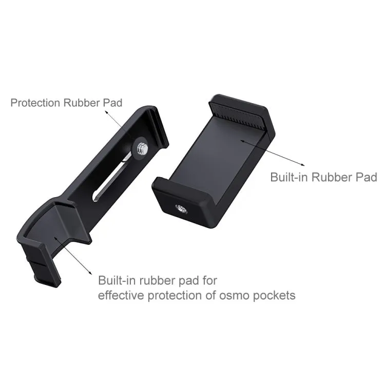 PULUZ Smartphone Fixing Clamp 1/4 inch Holder Mount Bracket   Grip Folding Tripod Mount Kits for DJI OSMO Pocket / Pocket 2