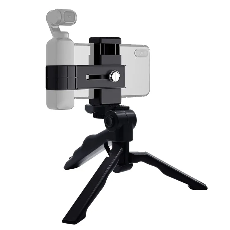 PULUZ Smartphone Fixing Clamp 1/4 inch Holder Mount Bracket   Grip Folding Tripod Mount Kits for DJI OSMO Pocket / Pocket 2