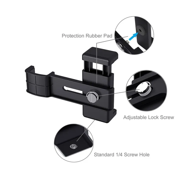 PULUZ Smartphone Fixing Clamp 1/4 inch Holder Mount Bracket   Grip Folding Tripod Mount Kits for DJI OSMO Pocket / Pocket 2